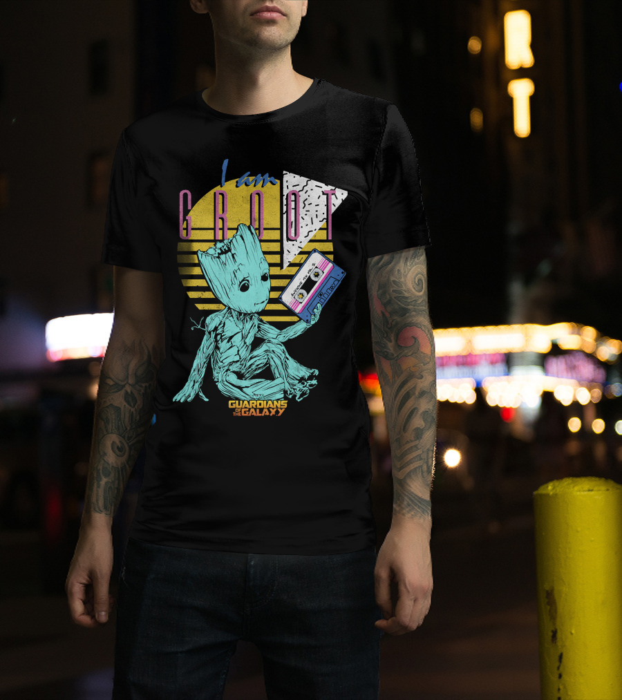 I Am Groot Guardians Of The Galaxy Mixtape T-Shirt
