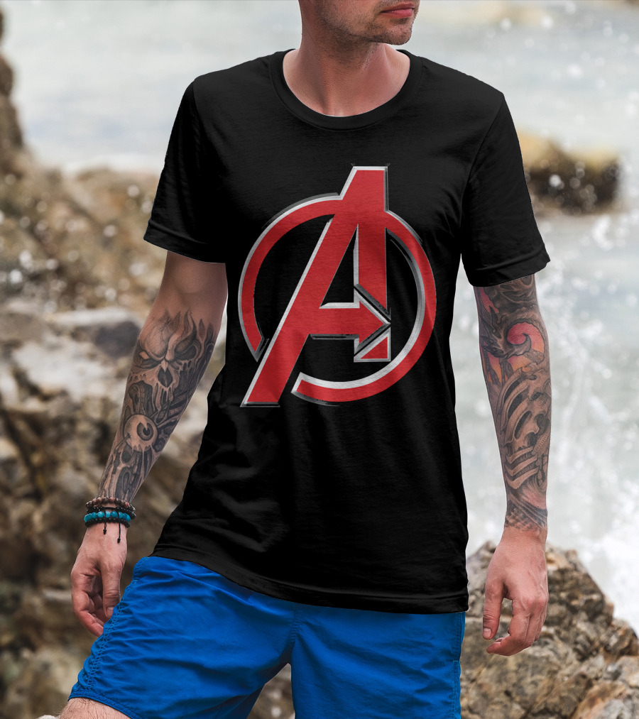 Avengers Red A Emblem Marvel Iconic T-Shirt