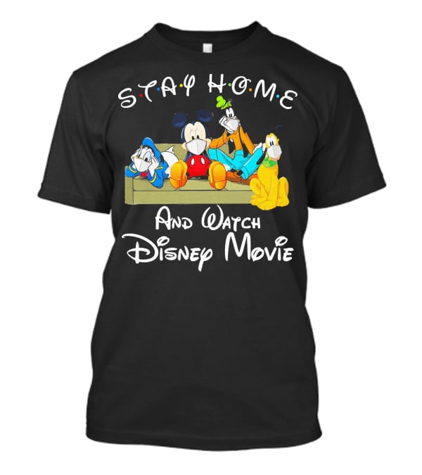 Stay Home And Watch Disney Movie Classic Ladies T-Shirt