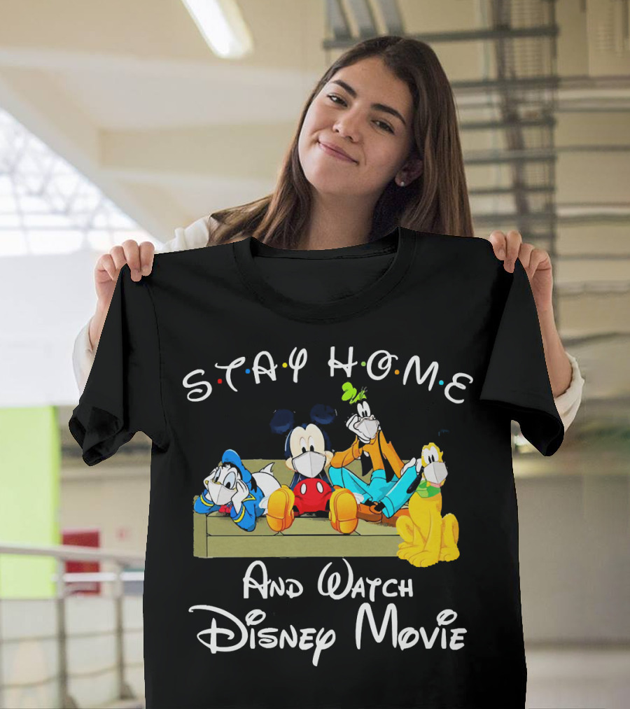 Stay Home and Watch Disney Movie Classic Ladies T-Shirt
