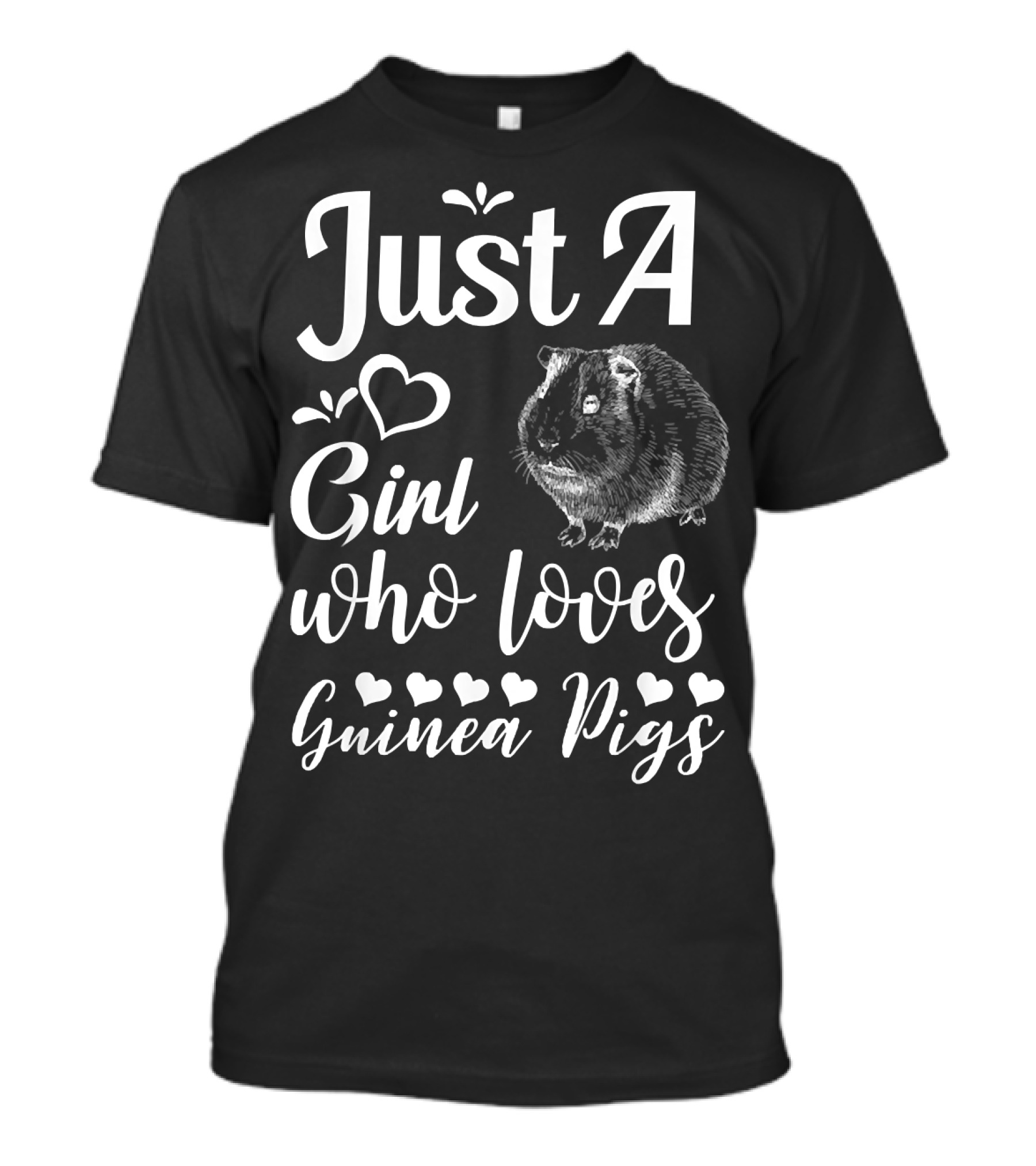 Just A Girl Who Loves Guinea Pigs Cute Guinea Pig 90s Style Girls T-Shirt