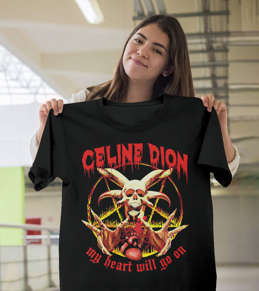 Celine Dion My Heart Will Go On Metal Skeleton T-Shirt
