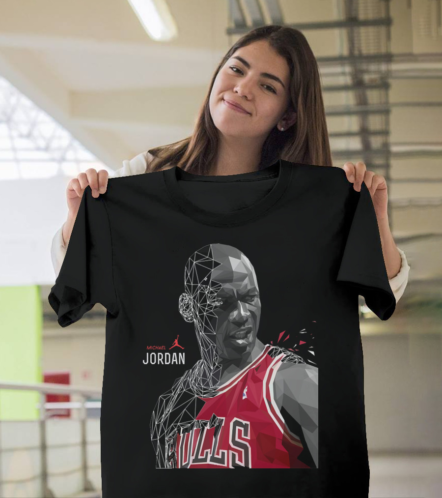 Michael Jordan Bulls Geometric Art 15 T-Shirt