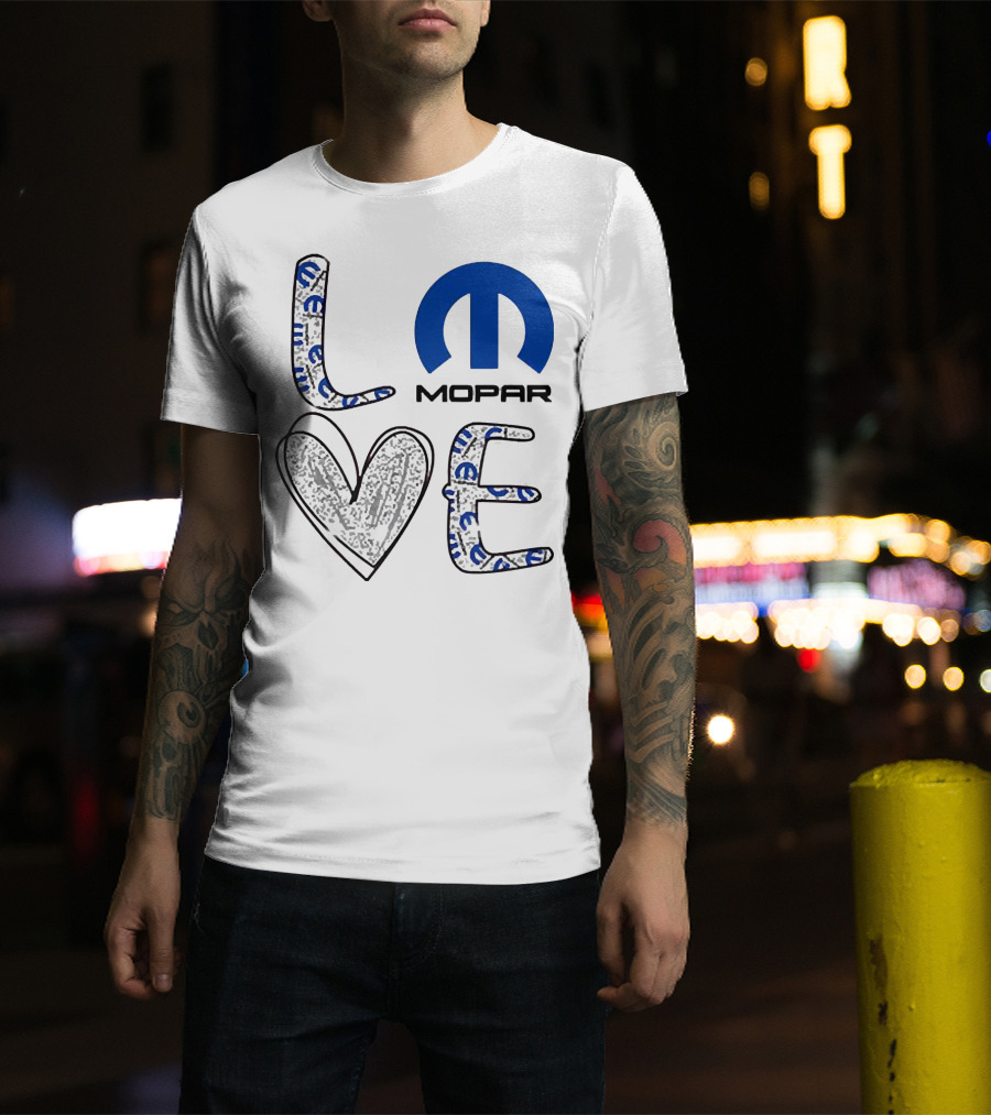 LOVE Mopar Emblem Blue T-Shirt