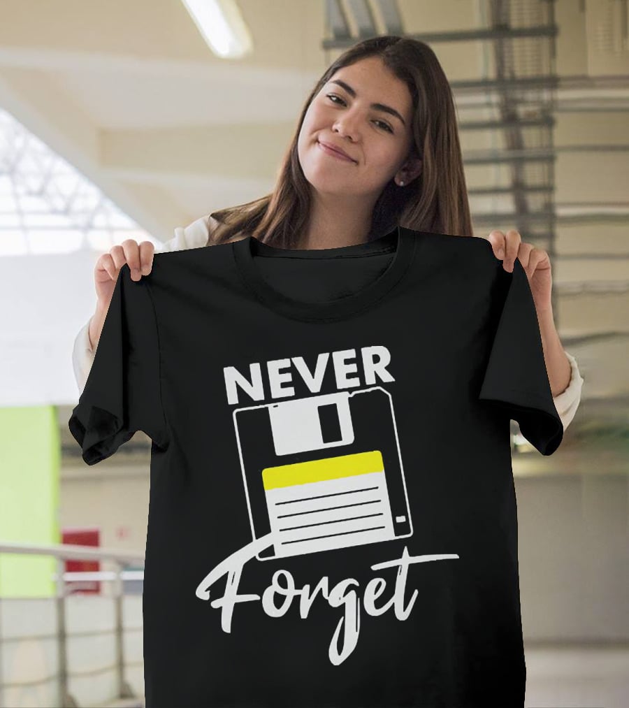 Never Forget Nerd Nerds Floppy Disk T-Shirt