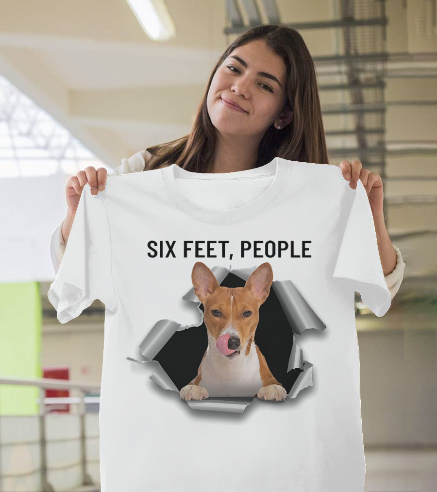 Six Feet People Basenji Torn Ripper T-Shirt