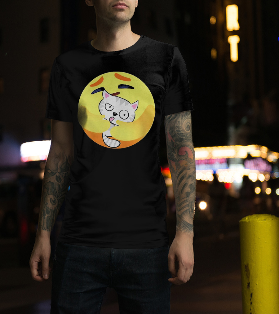 Icon Care Emoji Embrace Cat T-Shirt