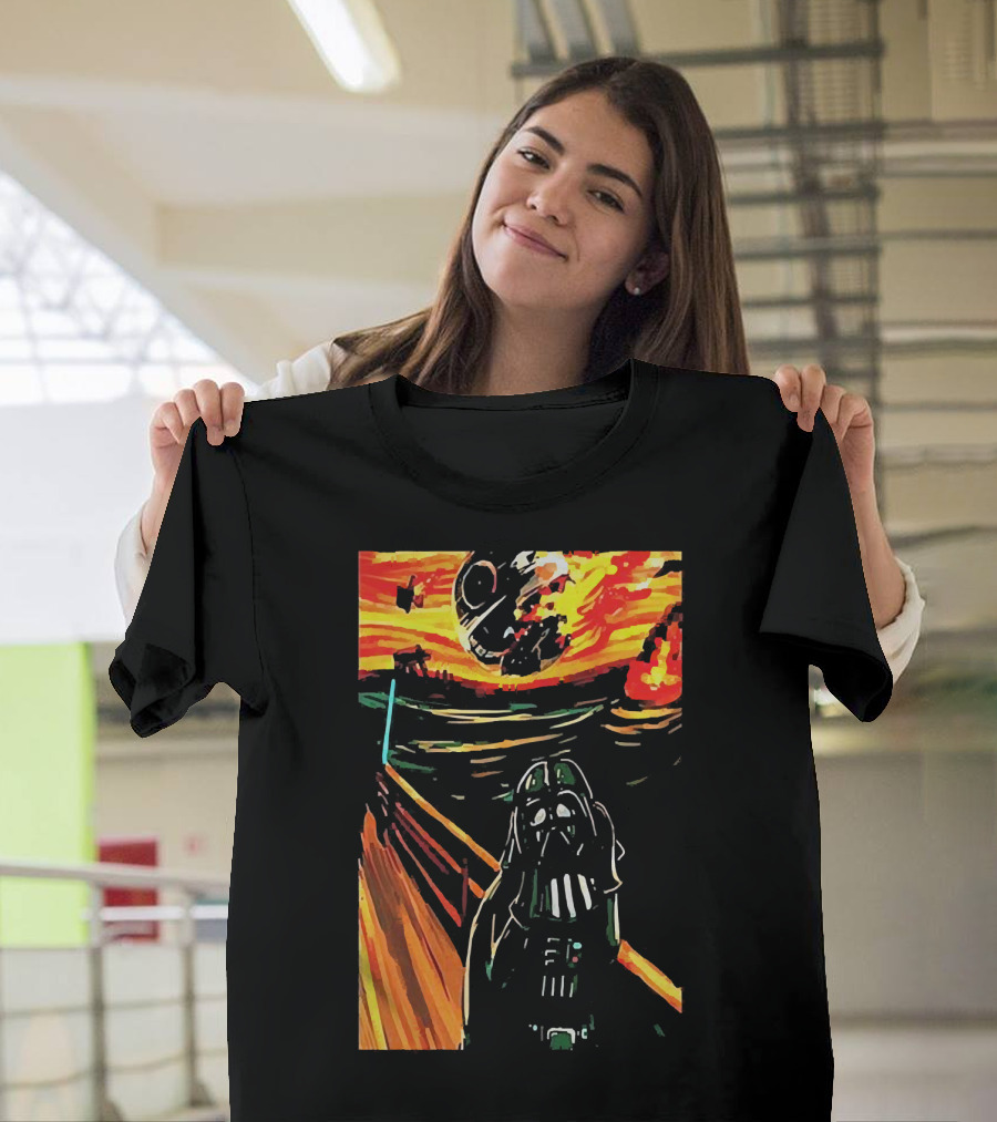 Star Wars Darth Vader The Scream Death Star T-Shirt