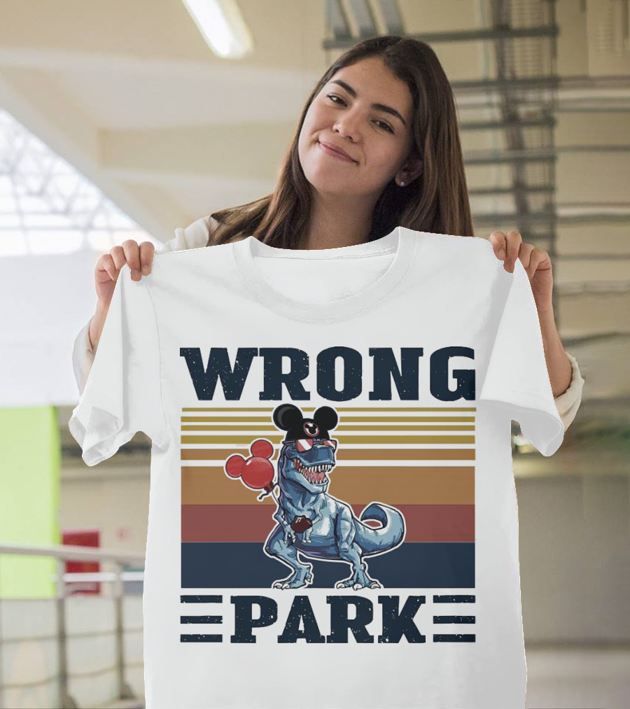 Wrong Park Dinosaur Rex Mickey Balloon T-Shirt