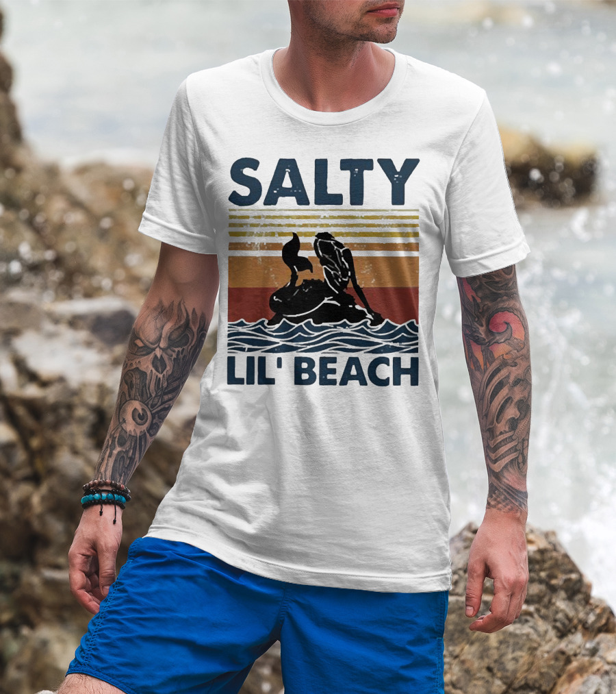 Salty Lil’ Beach Mermaid Vintage Wave T-Shirt
