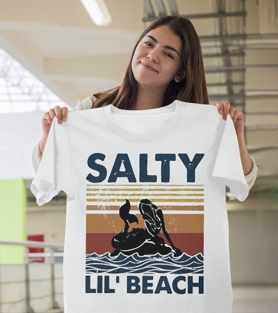 Salty Lil’ Beach Mermaid Vintage Wave T-Shirt