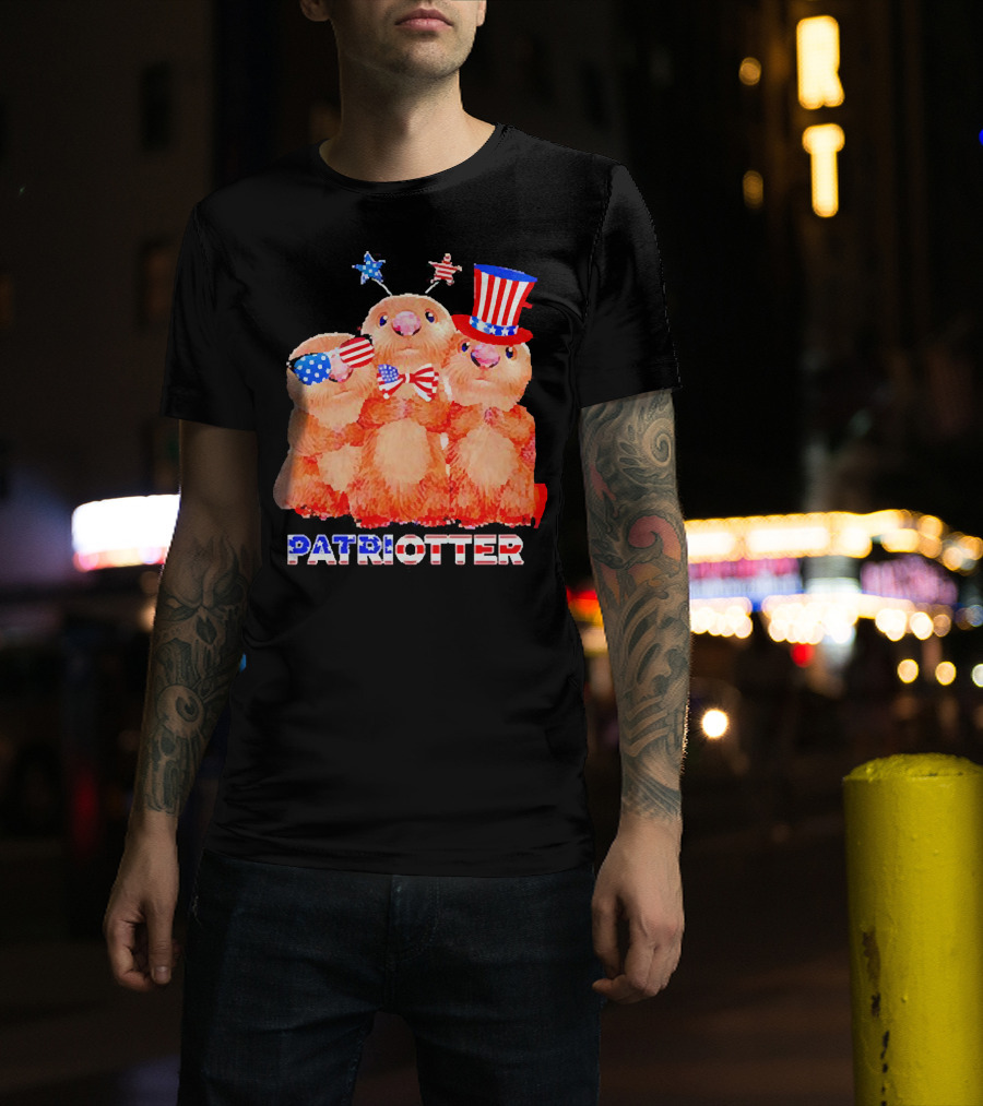 Patriotter America Flag Independence Day Otters T-Shirt