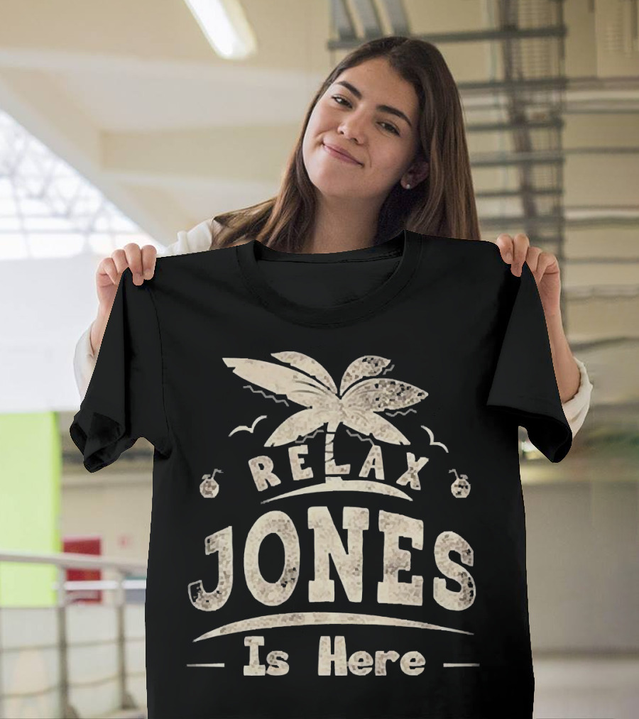 Relax Jones Is Here Palm Tree and Birds T-Shirt