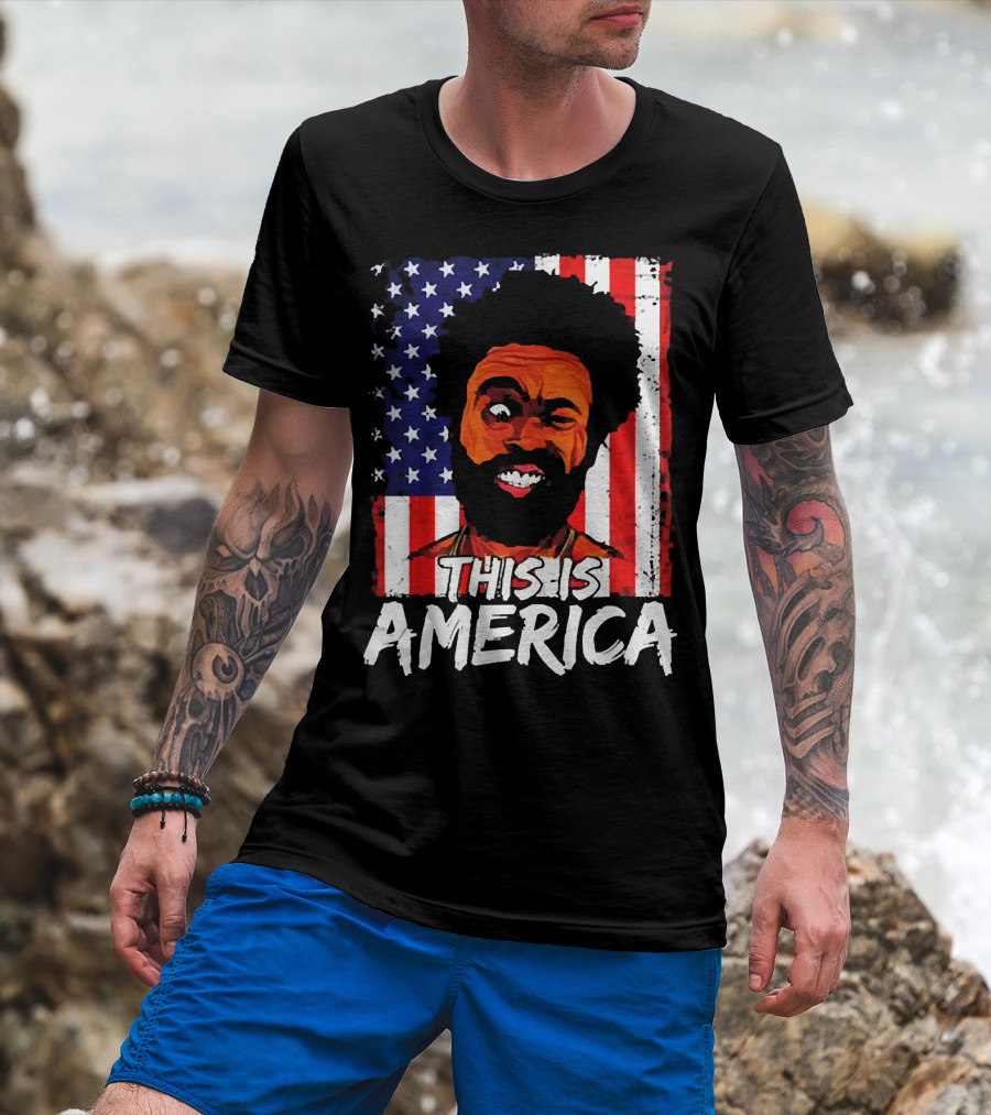 This Is America USA Flag Childish Gambino T-Shirt