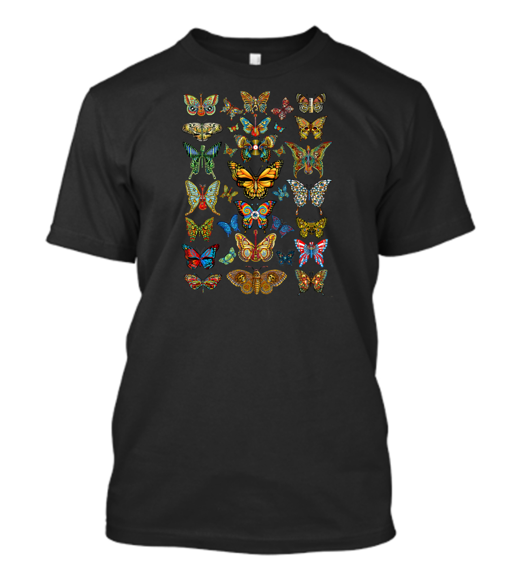 Dead Butterflies Colorful Intricate Patterns Of Various Species T-Shirt