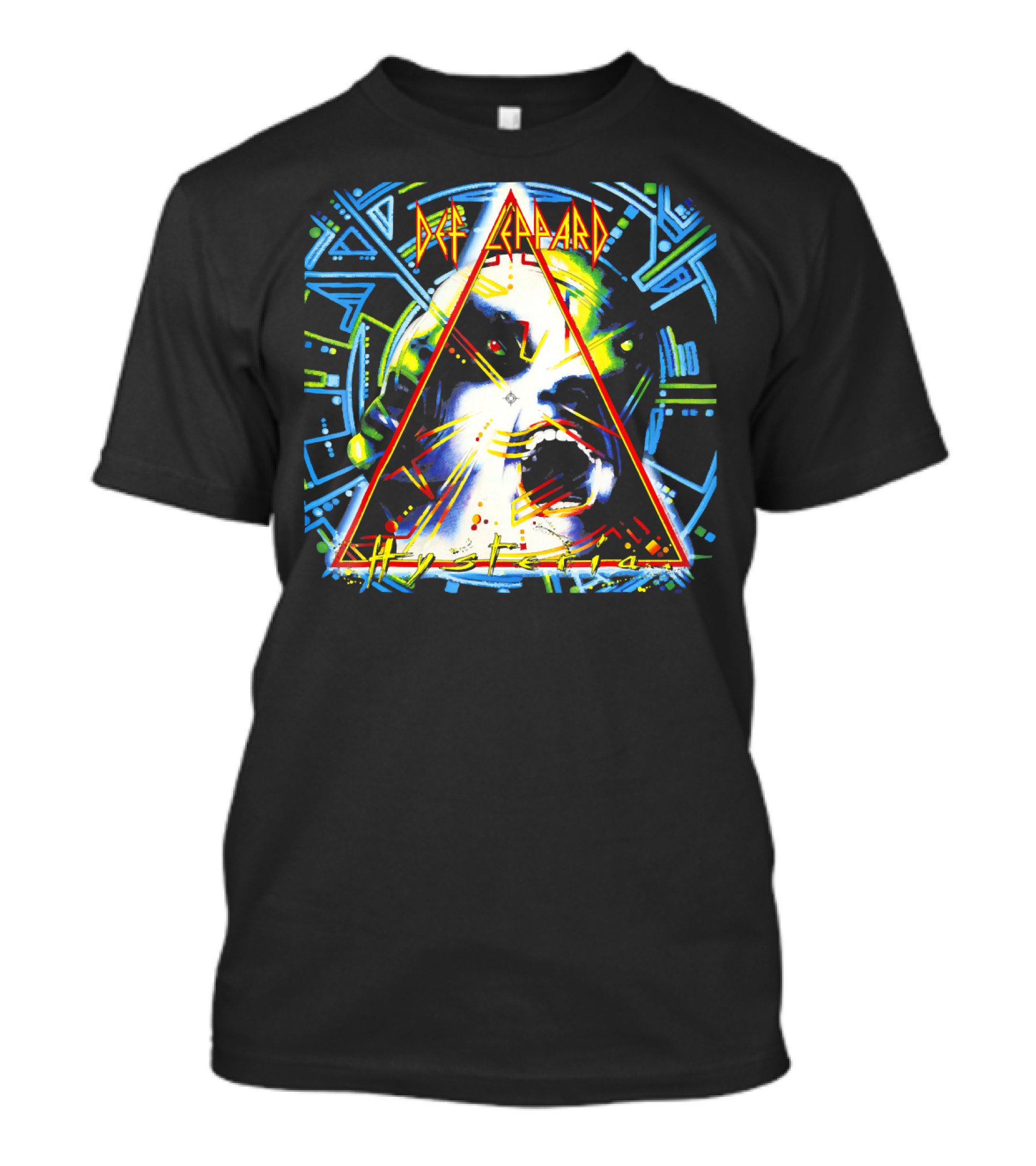 Def Leppard Hysteria Album Cover Art Iconic Triangle T-Shirt