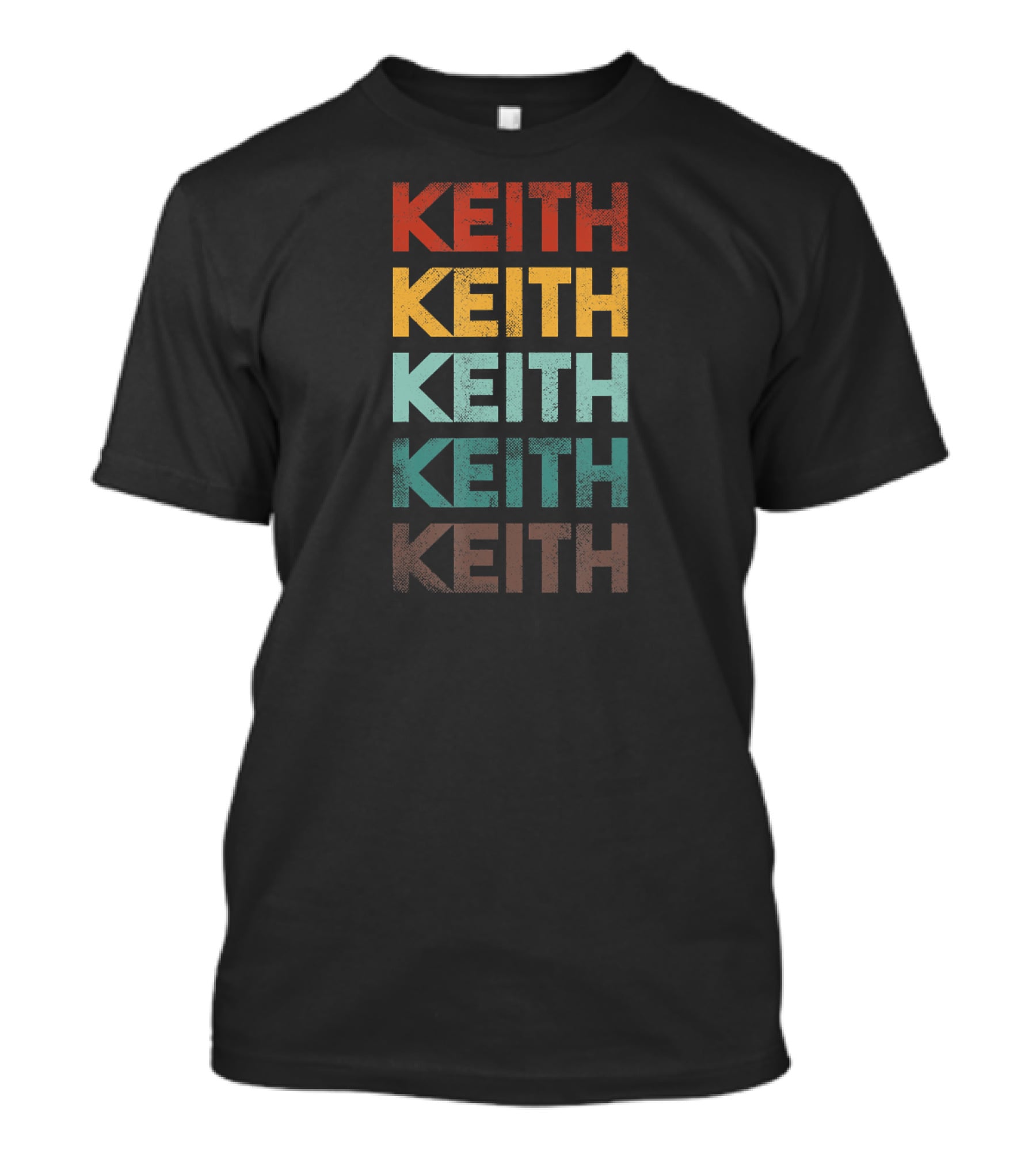 Keith Multicolor Retro Text T-Shirt