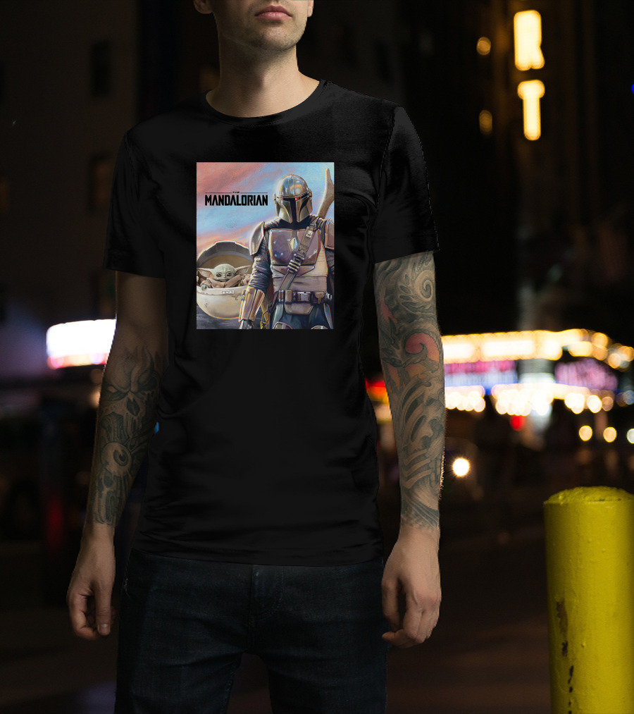 The Mandalorian Star Wars The Child Painting Scene T-Shirt