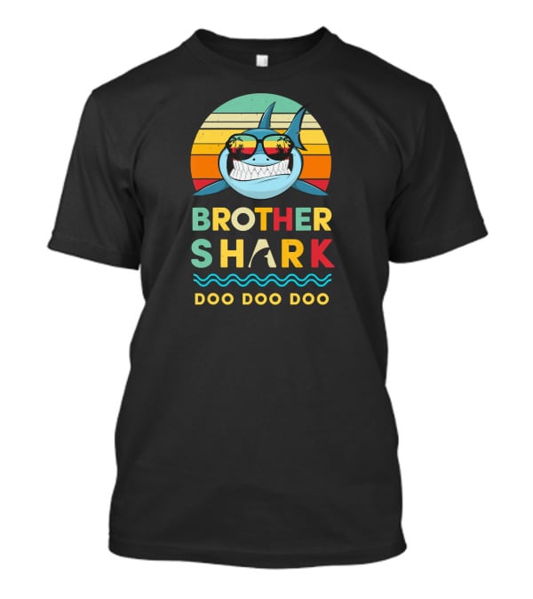 Brother Shark Doo Doo Doo Retro Sunglasses Kids Toddler T-Shirt
