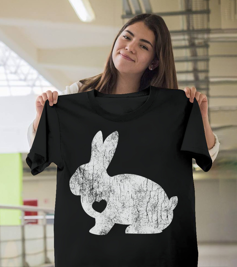 Love Heart Bunny Rabbit Lover Animal Pet Owner Easter T-Shirt
