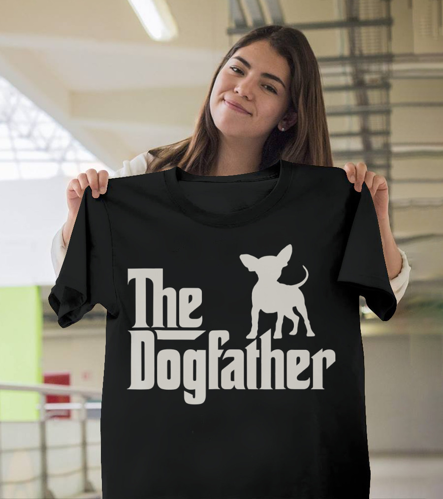 The Dogfather Chihuahua Funny Dog Owner Black T-Shirt