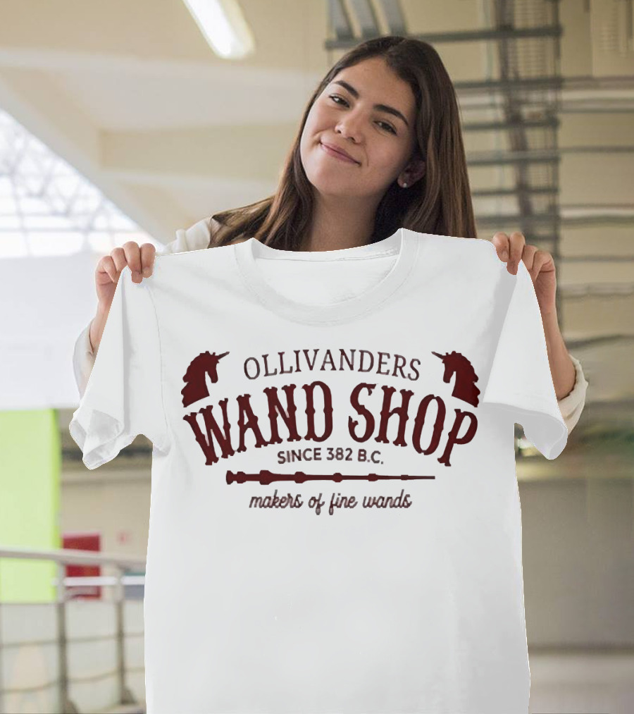Ollivanders Wand Shop Since 382 B.C. Makers of Fine Wands T-Shirt