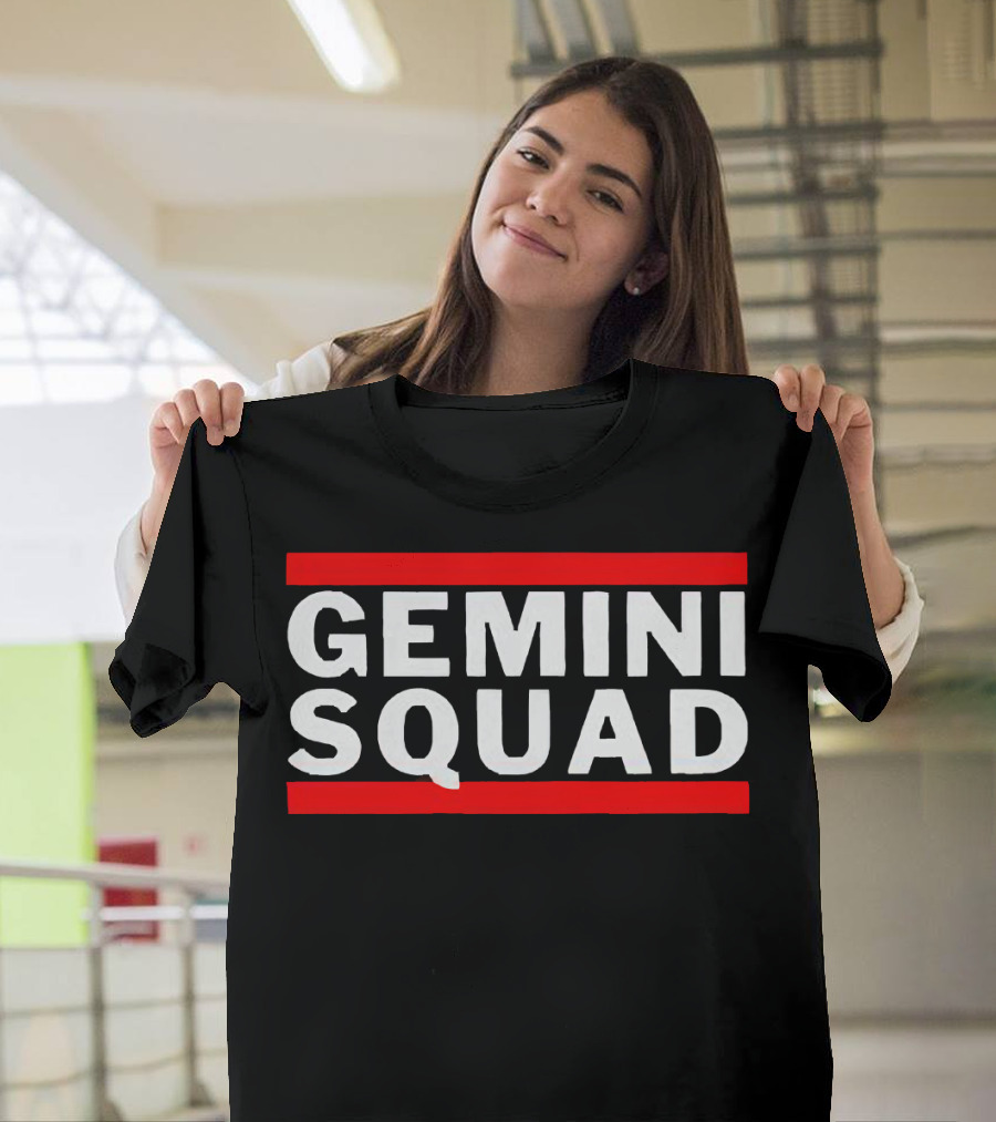 GEMINI SQUAD Bold Red Accent T-Shirt