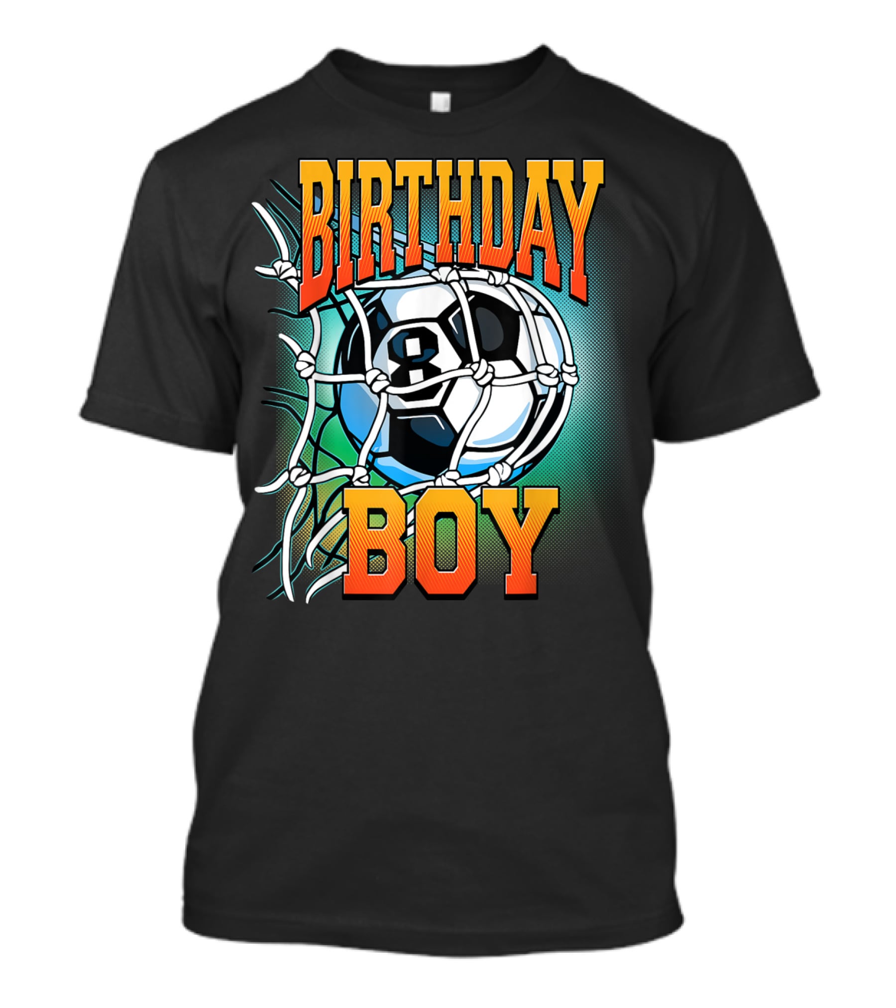 Birthday Boy Soccer Eight 8 Year Old Birthday T-Shirt