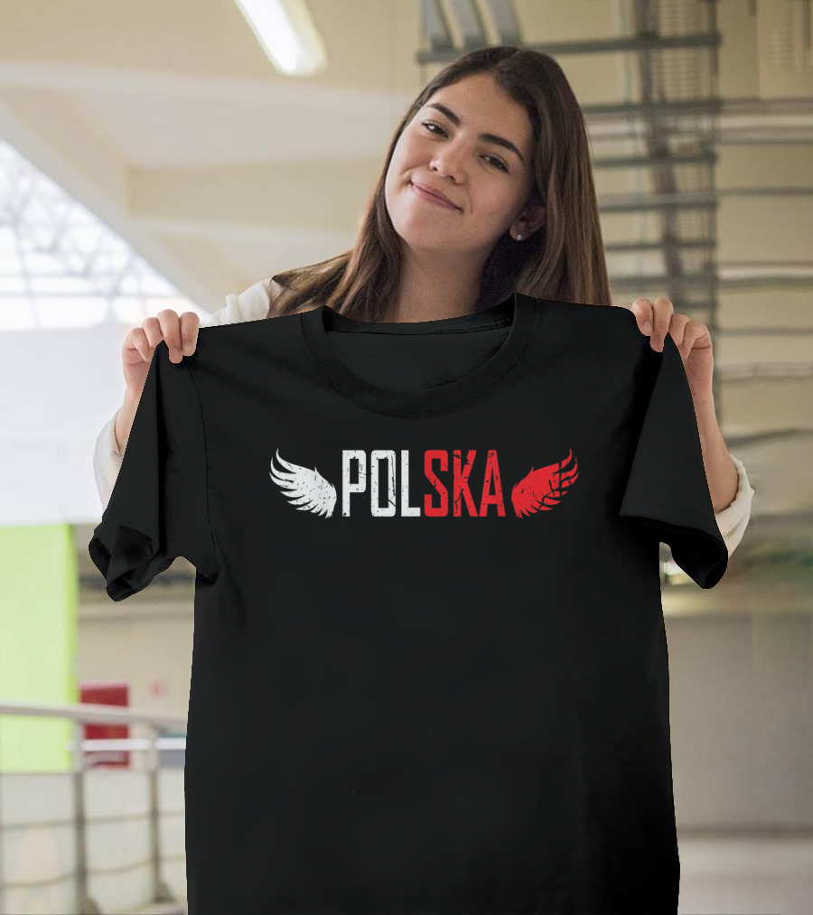 Polska White and Red Wings Polish For All From Poland Polskie T-Shirt