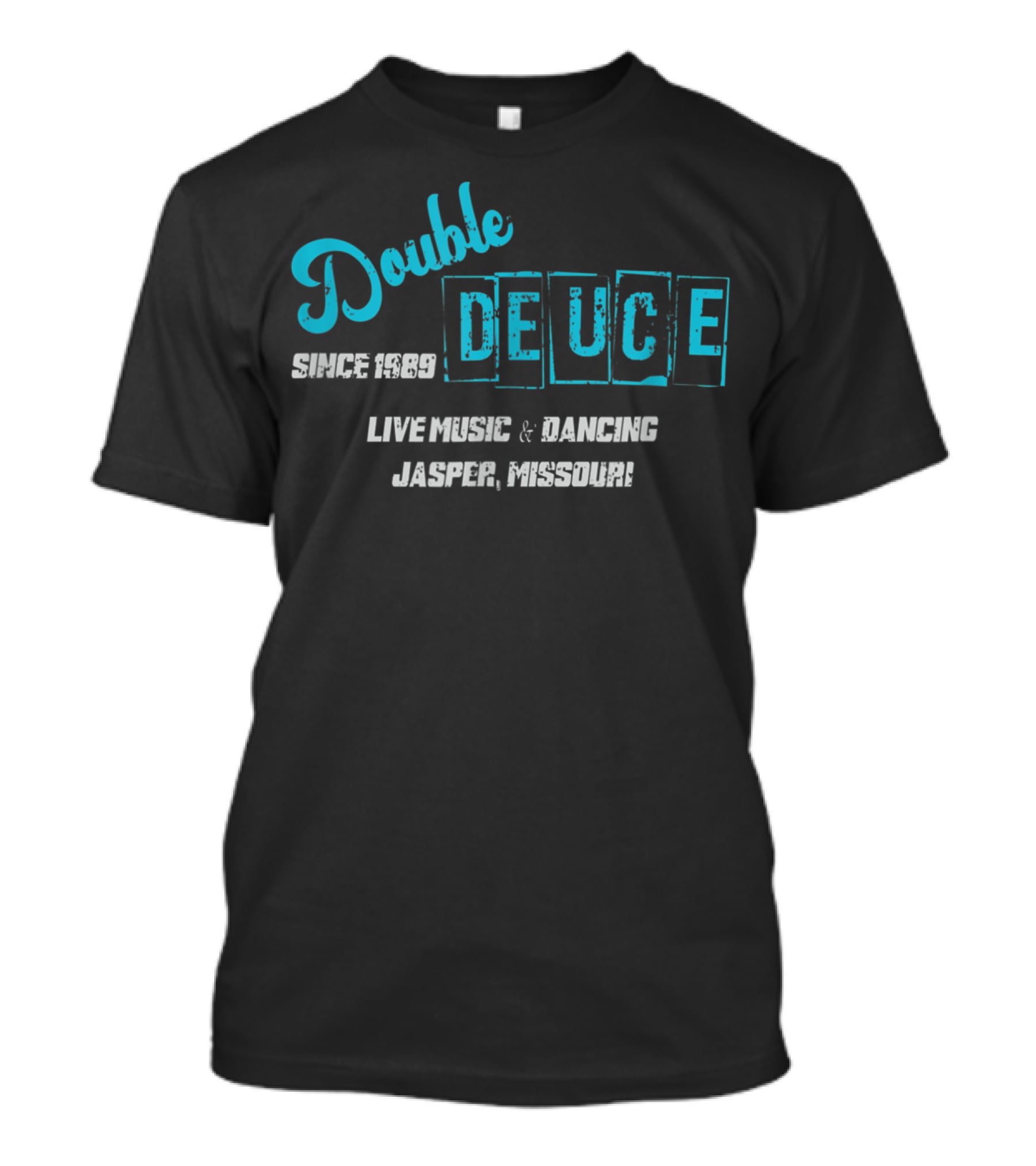 Double Deuce Live Music Dancing Since 1969 Jasper Missouri Retro 80s Roadhouse T-Shirt