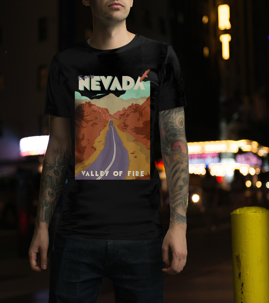 Entering Nevada Valley Of Fire Scenic Road Adventure T-Shirt