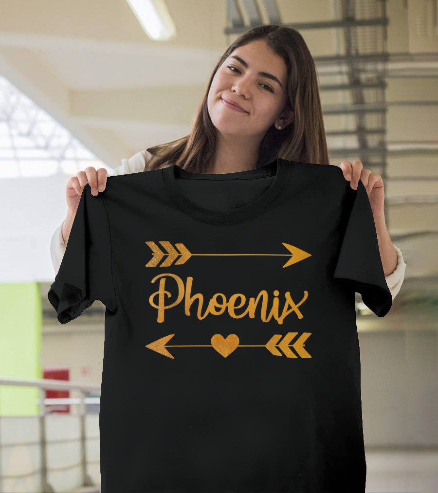 Phoenix Az Arizona Heart and Arrow City Home Roots Usa T-Shirt