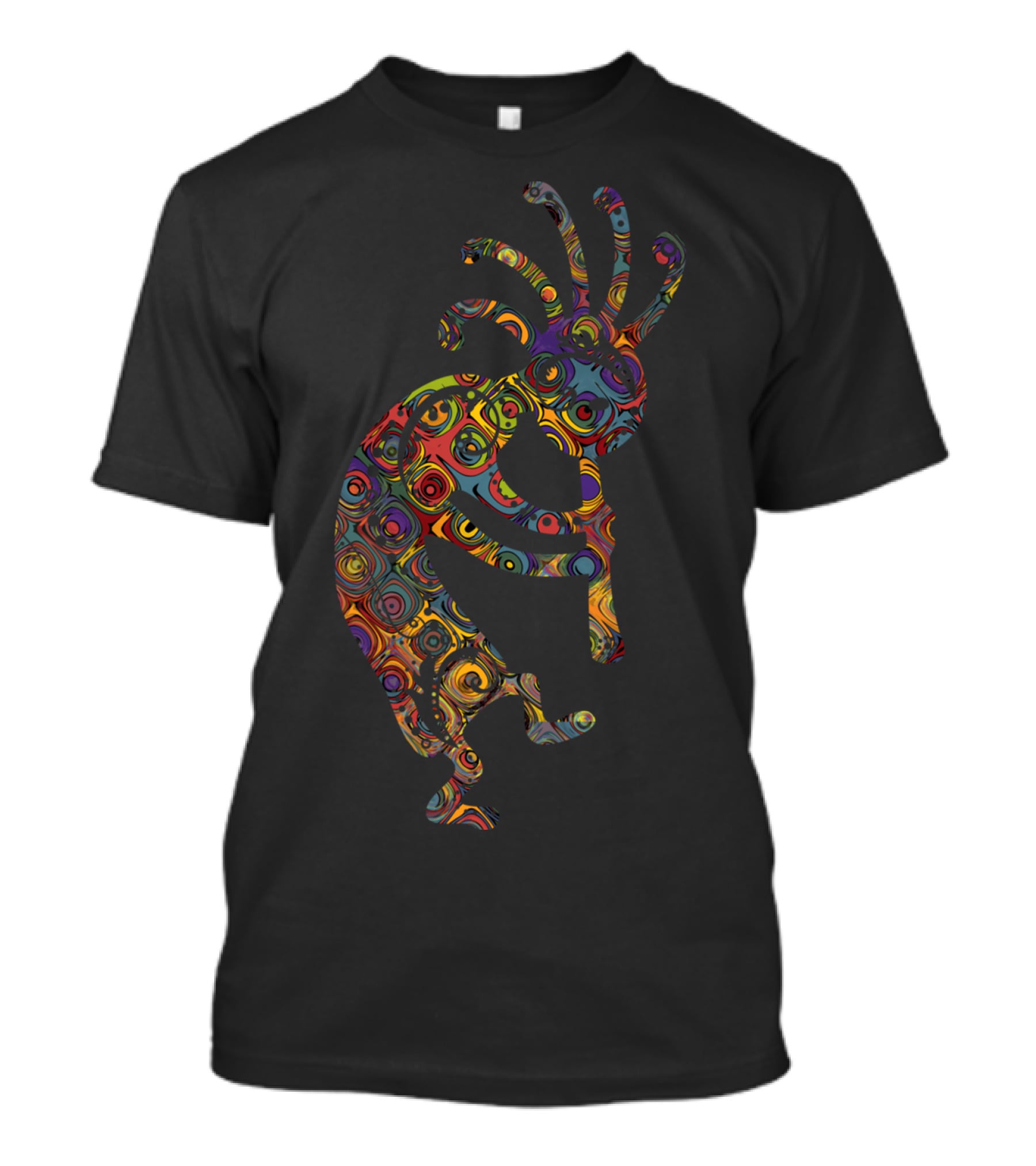 Native American Kokopelli Vibrant Spiral Ornaments T-Shirt