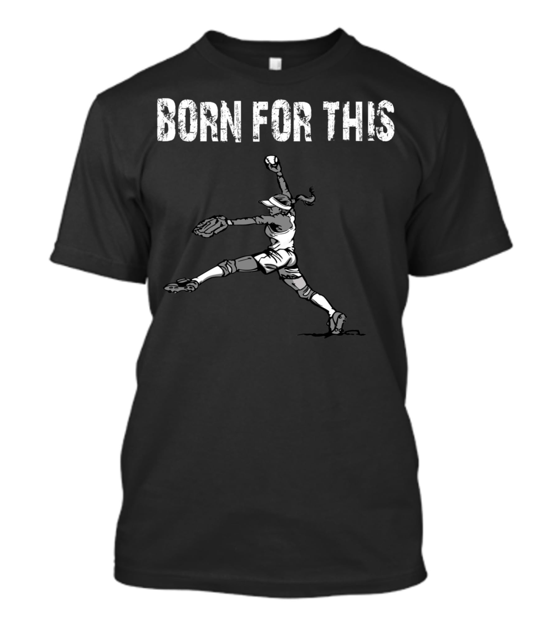 Born For This Softball Pitcher Girls T-Shirt