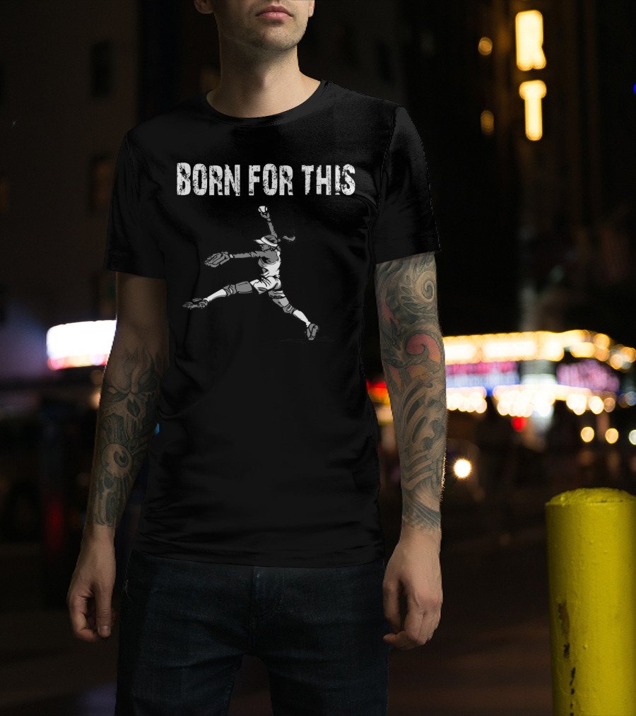 Born For This Softball Pitcher Girls T-Shirt