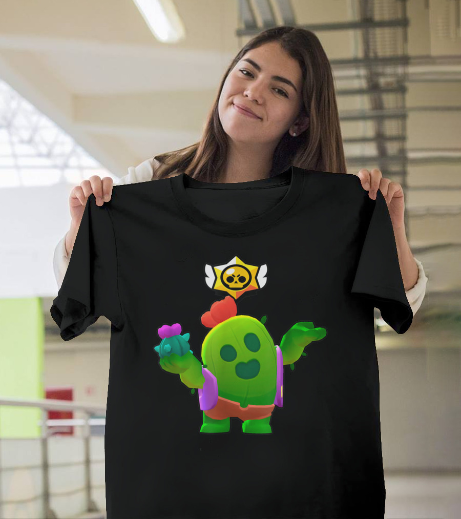 Spike Star Power Brawl Cactus Character T-Shirt