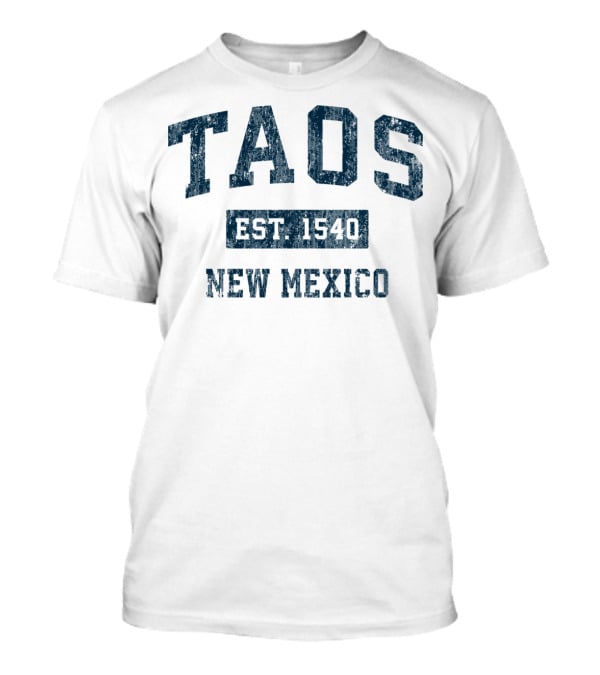 Taos New Mexico Est. 1540 Vintage Sports Navy T-Shirt