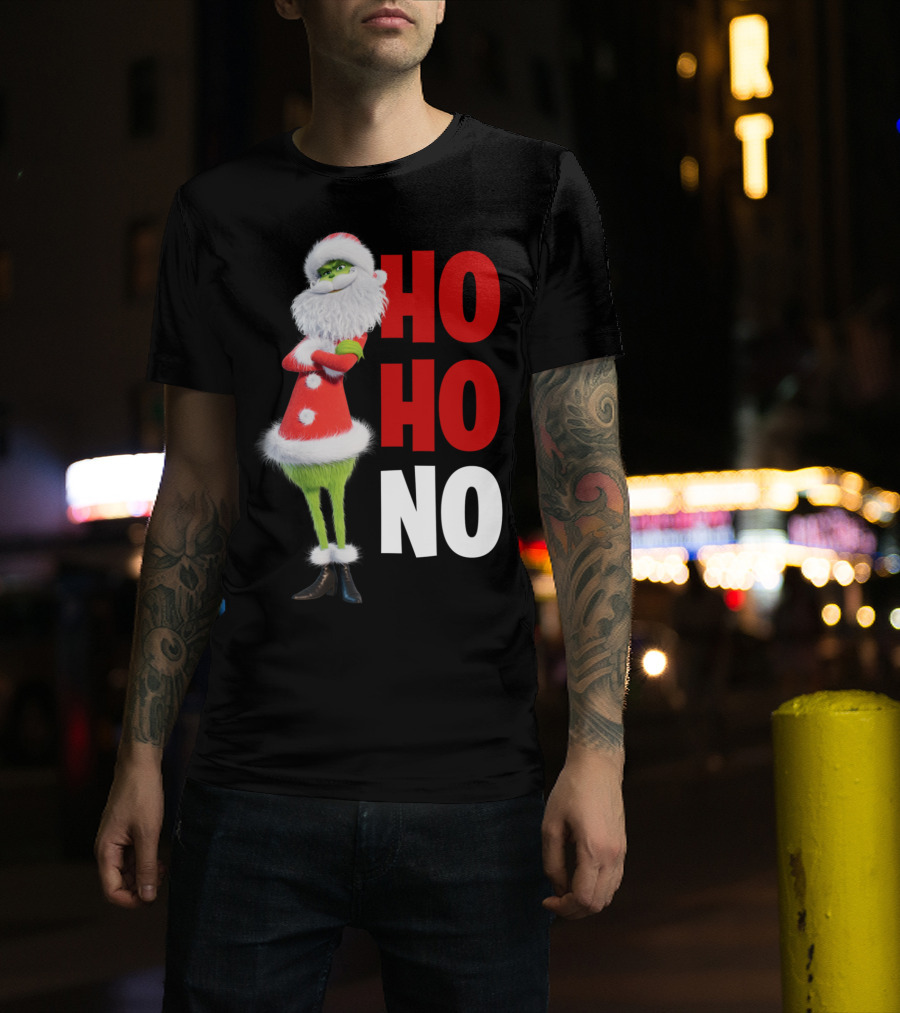 The Grinch Ho Ho No Christmas Santa Suit T-Shirt
