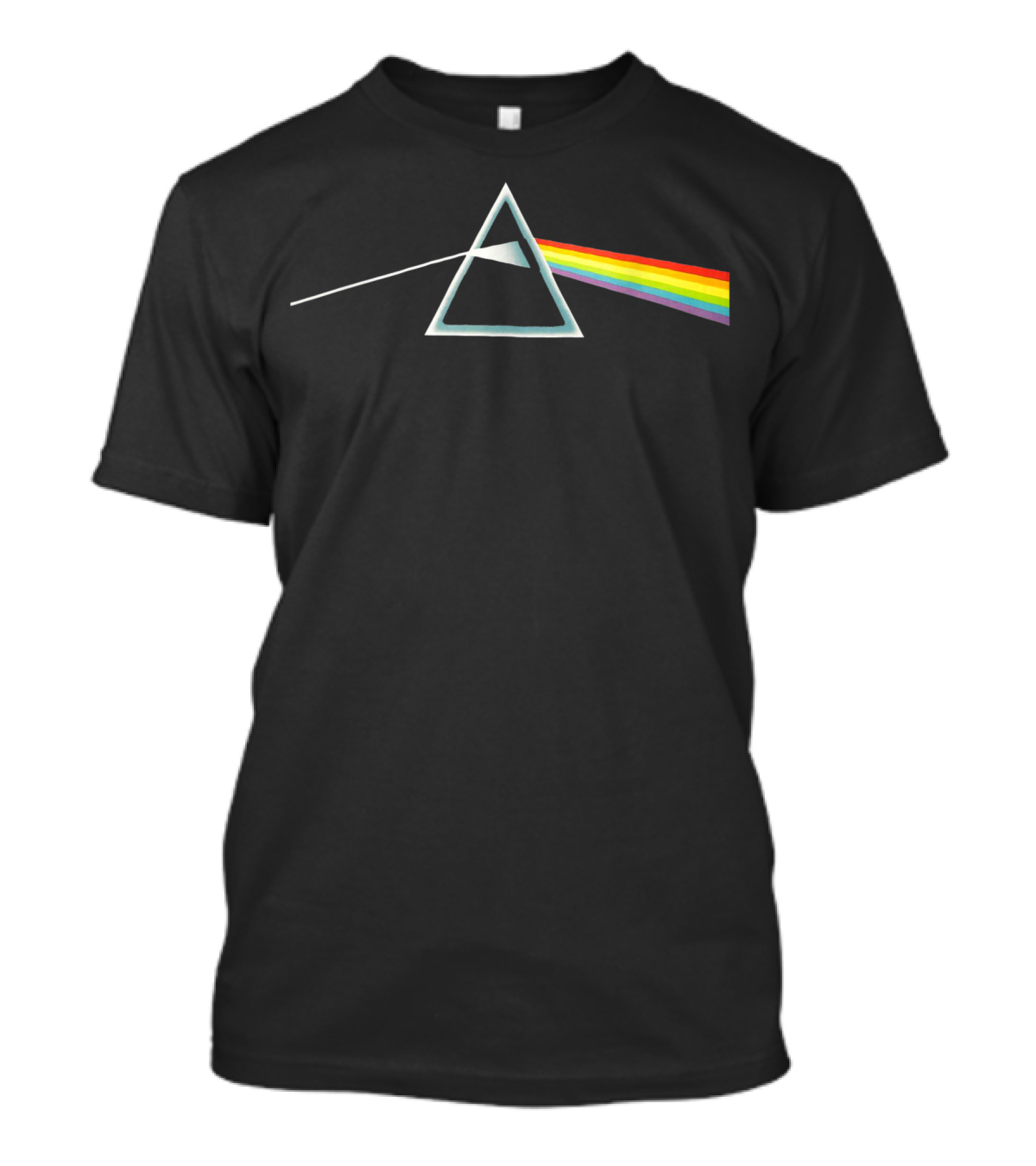 The Wall Prism Refraction Pink Floyd Dark Side Of The Moon Rainbow T-Shirt