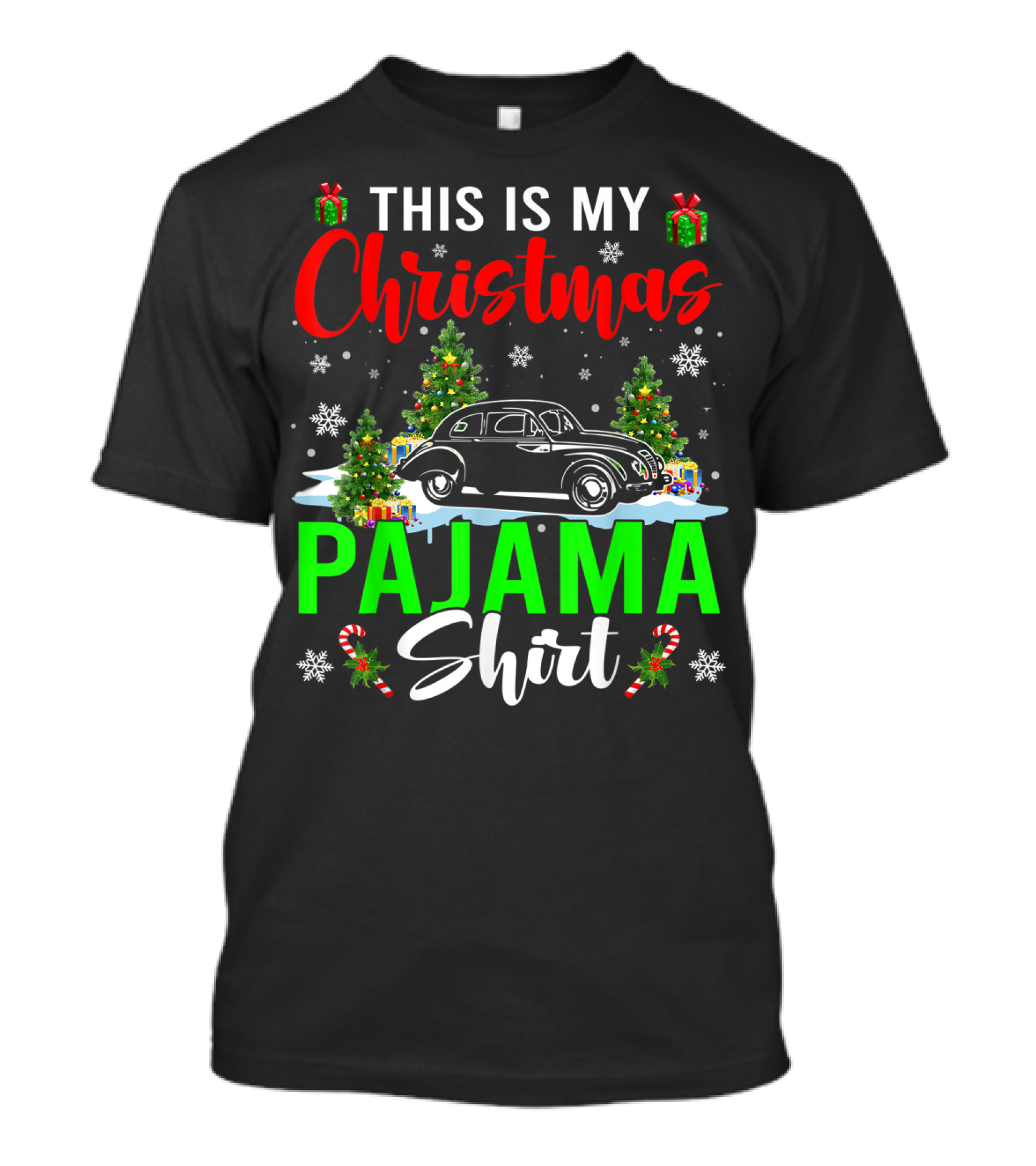 This Is My Christmas Pajama Shirt Classic Car Driver T-Shirt