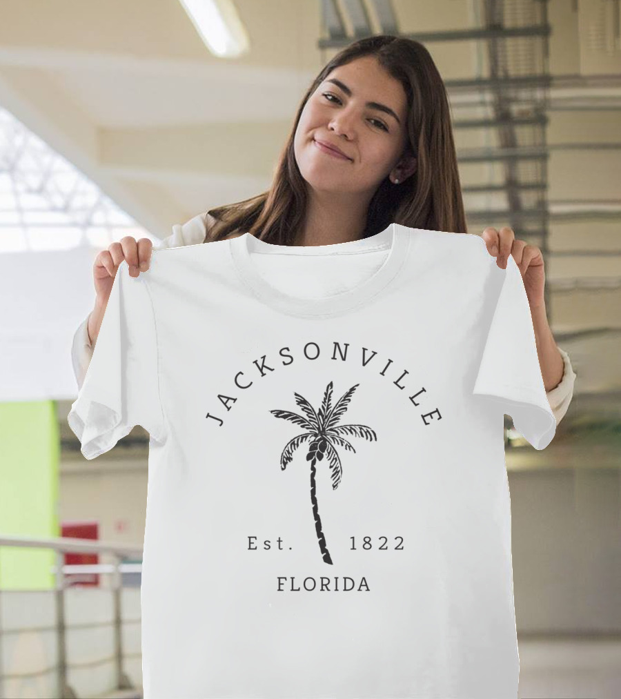 Vintage Jacksonville Florida Palm Tree Est 1822 T-Shirt