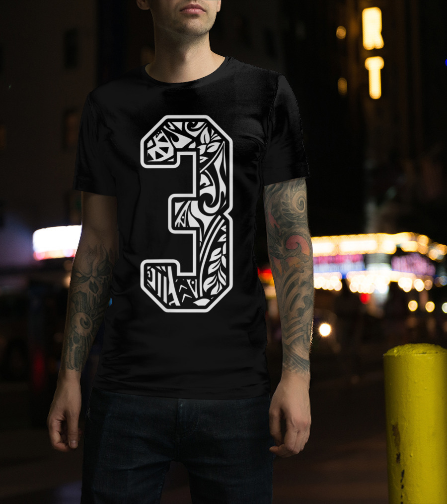 Polynesian Tattoo Number 3 Sports Fan Small T-Shirt