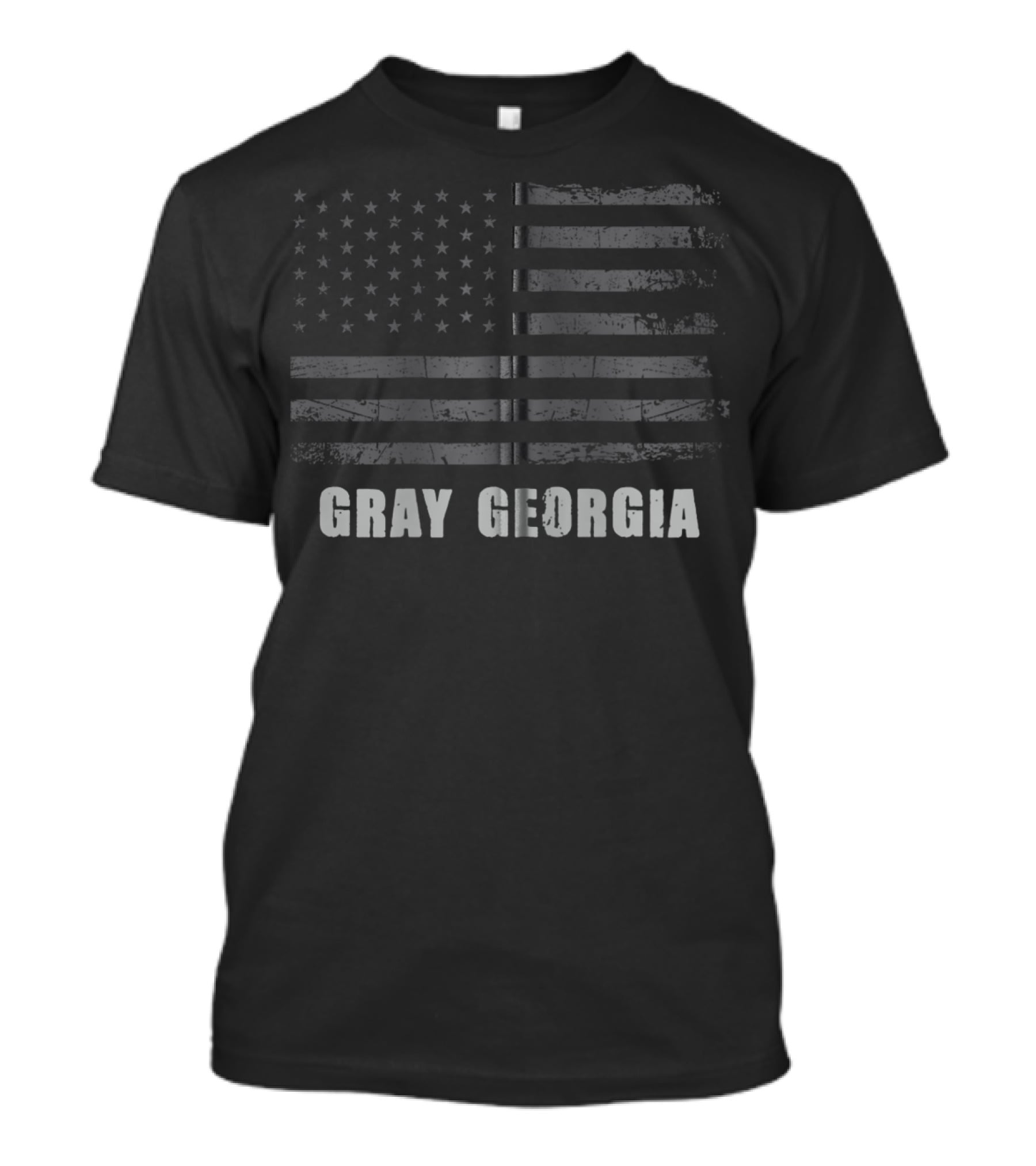 American Flag Gray Georgia USA Patriotic T-Shirt