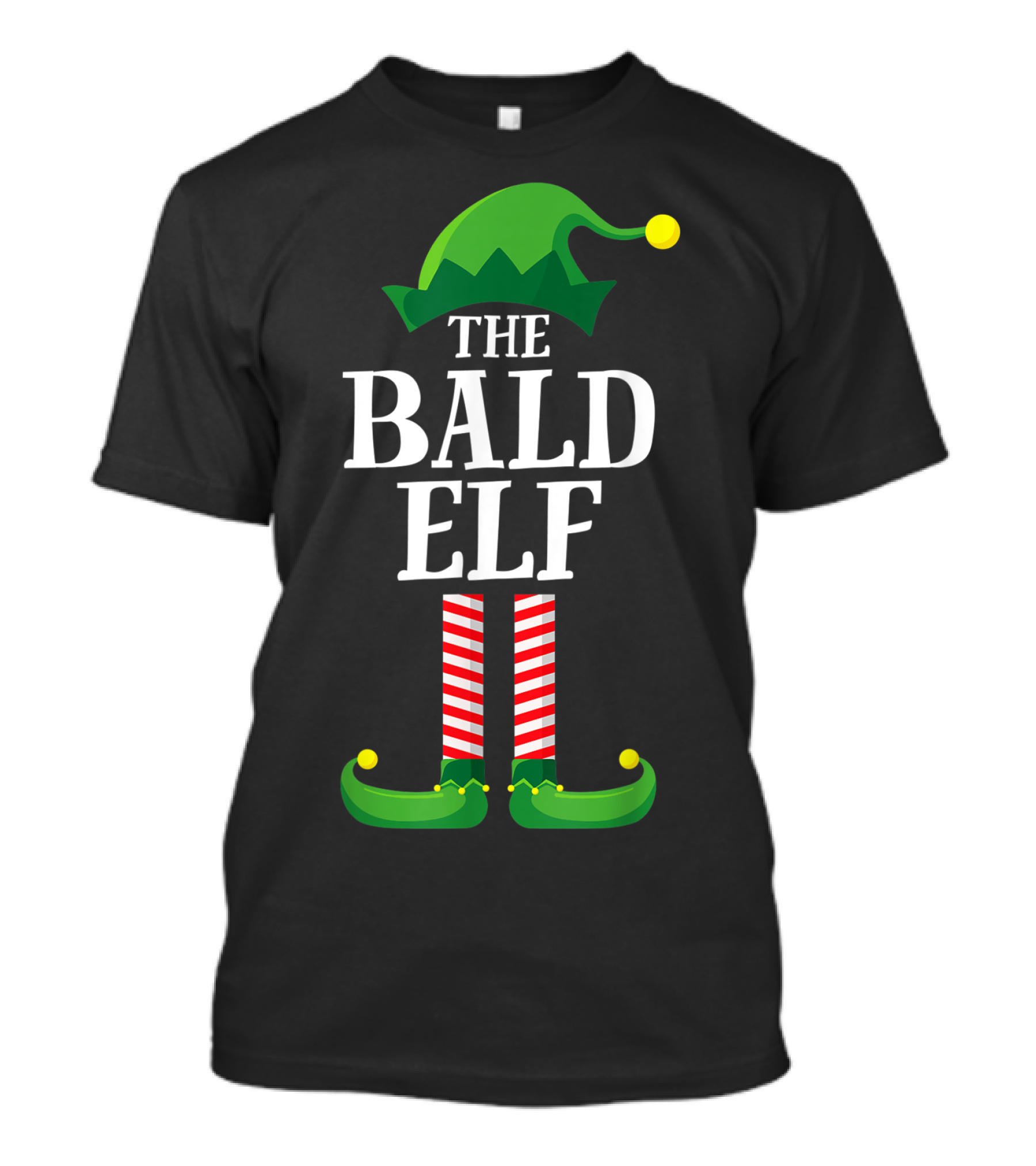The Bald Elf Matching Family Christmas Party T-Shirt