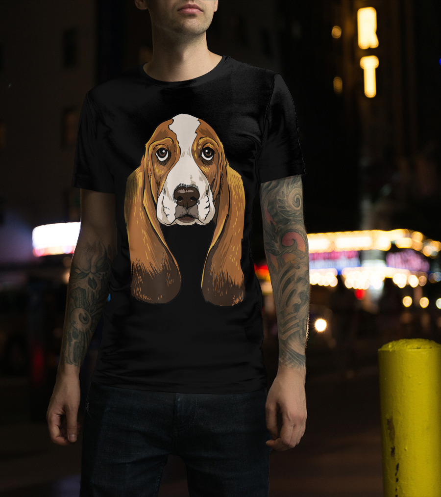 Basset Hound Breed Lover Basset Hound Face T-Shirt