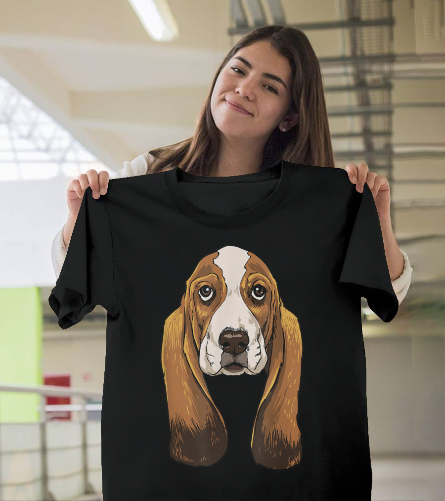 Basset Hound Breed Lover Basset Hound Face T-Shirt