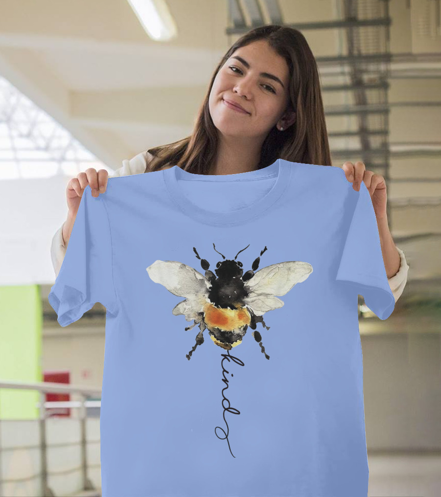 Be Kind Bee Kind Watercolor Bee T-Shirt