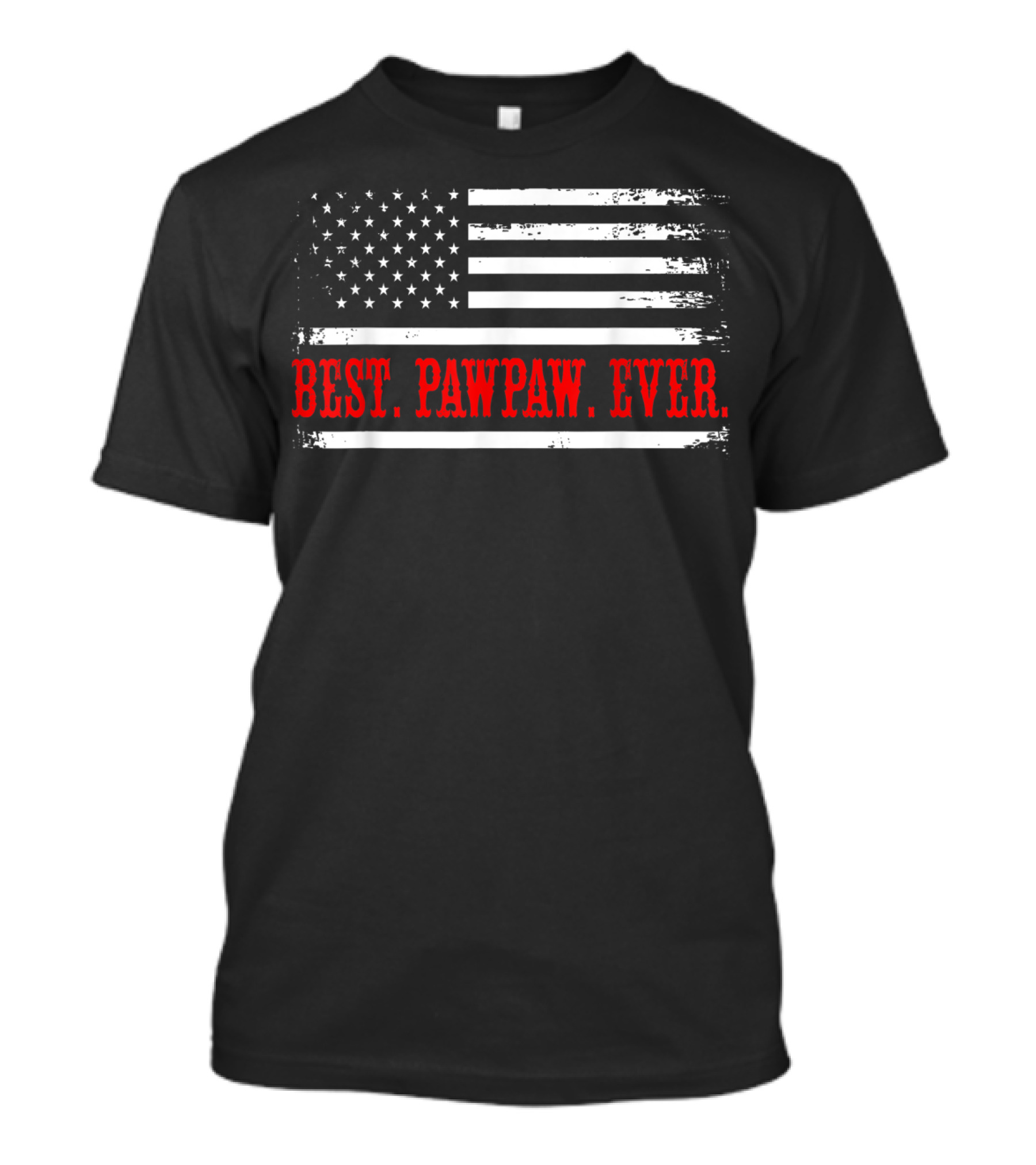 Best Pawpaw Ever American Flag Vintage USA Stripes T-Shirt