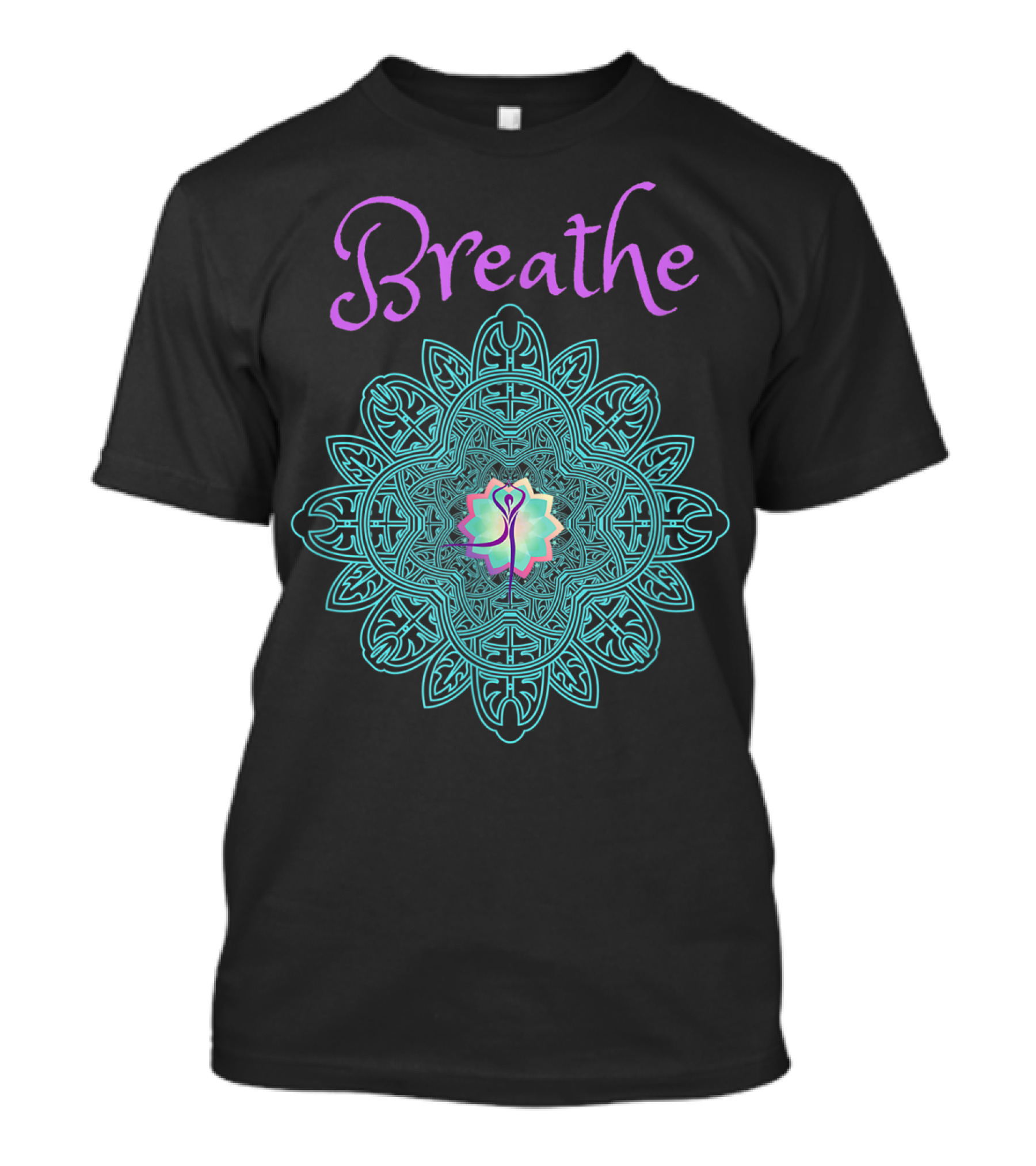 Breathe Lotus Mandala T-Shirt