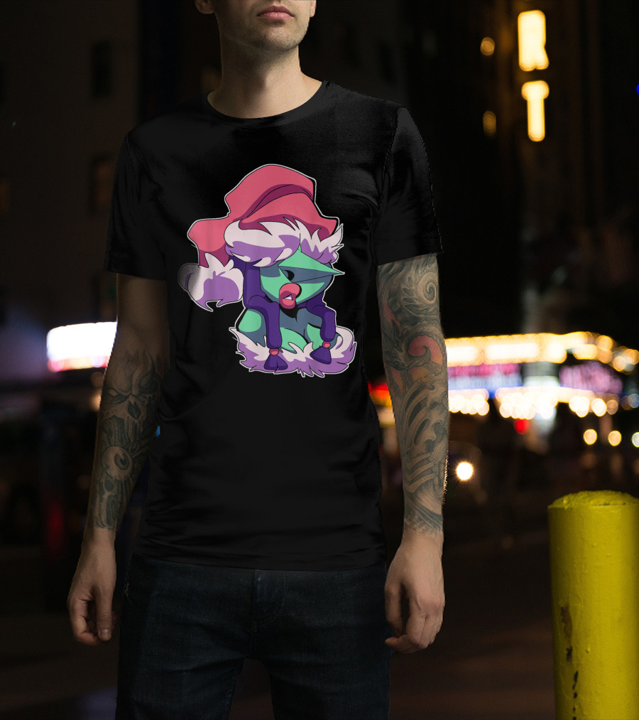 Christmas Is Coming Character In Festive Purple Santa T-Shirt